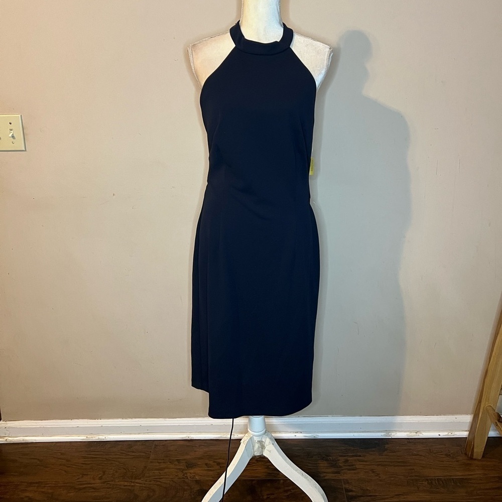 💃🏻Alex Evening Elegant Navy Halter Dress - Picture 2 of 6